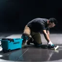 BIHUI TWS19 profi burkoló vödör szett, 19 L (vödör, görgők, rács, szivacsos- és fugázó simító)