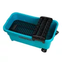 BIHUI TWS19 profi burkoló vödör szett, 19 L (vödör, görgők, rács, szivacsos- és fugázó simító)