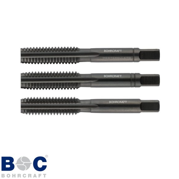 BOHRCRAFT 4110 metrikus kézi menetfúró készlet, 3 részes, DIN352 HSS-E Co5 VAP - M16