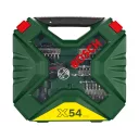 BOSCH 2607010610 X-Line racsnis bit és fúrószár készlet 1/4" (54 részes)