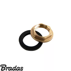 Bradas BR-UF012 sárgaréz anya tömítéssel - 1/2"