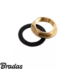 Bradas BR-UF034 sárgaréz anya tömítéssel - 3/4"