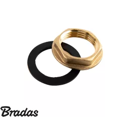 Bradas BR-UF100 sárgaréz anya tömítéssel - 1"