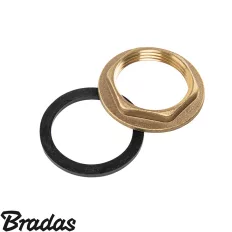 Bradas BR-UF114 sárgaréz anya tömítéssel - 5/4"