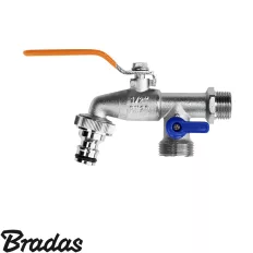   Bradas GKK0512 karos kerti csap 1/2" - dupla KM - 3/4"