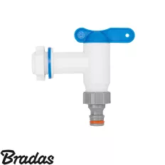   Bradas GTM3434PP-WHITE PP kerti csap gyorscsatlakozóval, KM - 3/4"