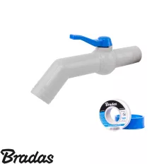 Bradas GTM451025 PP karos kerti csap 20 cm, KM - 1"