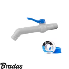 Bradas GTM453419 PP karos kerti csap 19 cm, KM - 3/4"