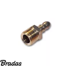   Bradas PRA5 menetes tömlővég, sárgaréz - 3/8"L KM >>> 9-10 mm