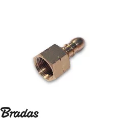   Bradas PRA8 menetes tömlővég, sárgaréz - 3/8"L BM >>> 9-10 mm