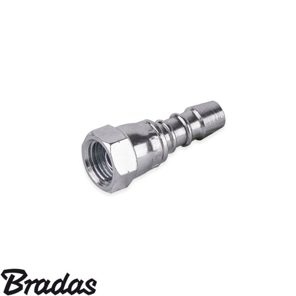 Bradas PRA9 két részes forgatható tömlővég, krómozott acél - 1/4"L BM >>> 9-10 mm