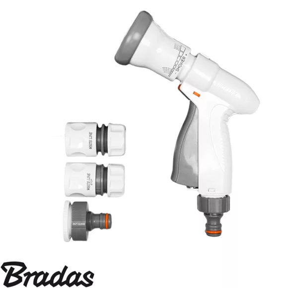 Bradas White Line WL-EN8TSET öntözőpisztoly készlet - 1/2" (4 részes)