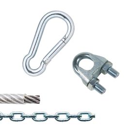 Drótkötél-lánc és tartozékai