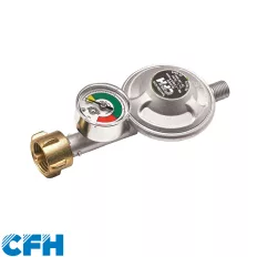   CFH DRF 428 PB gáz nyomáscsökkentő manométerrel 50 mbar - G1/4" LH kimenet (max 1,5 kg/h)