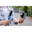 CFH UBS 670 térkő és fugatisztító kefe teleszkópos nyéllel 82-143cm (2 db acél sörtés fejjel)