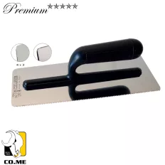   COME 310 PLUH prémium recézett velencei glettelő 280x120 mm (0,6 mm inox tükörpolírozott lap, 1K nyél)