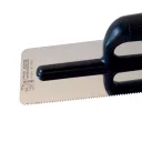 COME 310 PLUH prémium recézett velencei glettelő 280x120 mm (0,6 mm inox tükörpolírozott lap, 1K nyél)