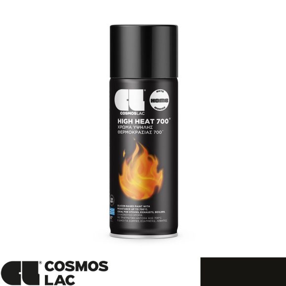 COSMOS LAC High Heat 700°C hőálló festék spray, 351 fekete - 400 ml