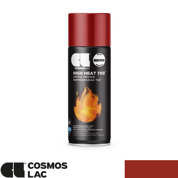 COSMOS LAC High Heat 700°C hőálló festék spray, 353 vörös - 400 ml