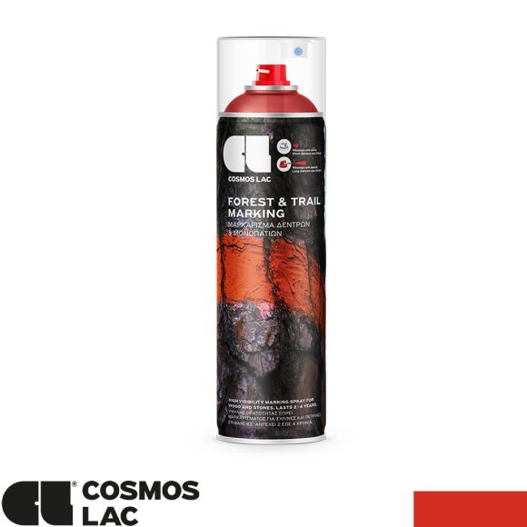 COSMOS LAC Forest-Trail erdészeti és közlekedési jelölőfesték spray, 571 piros - 500 ml