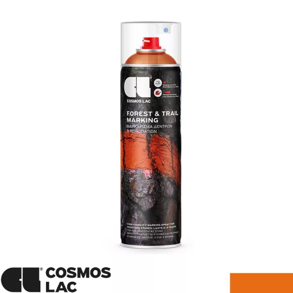 COSMOS LAC Forest-Trail erdészeti és közlekedési jelölőfesték spray, 572 narancssárga - 500 ml