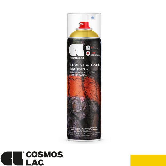 COSMOS LAC Forest-Trail erdészeti és közlekedési jelölőfesték spray, 573 sárga - 500 ml
