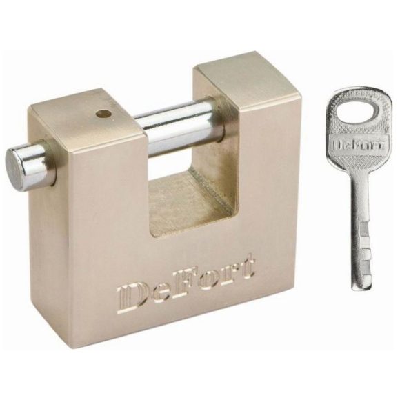 DeFort 90U332 tömblakat (sárgaréz), 70 mm, 3 db kulcs