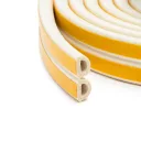 Delight 11599WH-100 öntapadó EPDM gumi tömítő szalag 9x6 mm - fehér (D-profil)