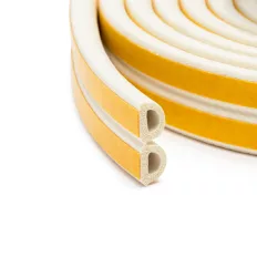   Delight 11599WH-100 öntapadó EPDM gumi tömítő szalag 9x6 mm - fehér (D-profil)