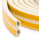Delight 11599WH-100 öntapadó EPDM gumi tömítő szalag 9x6 mm - fehér (D-profil)