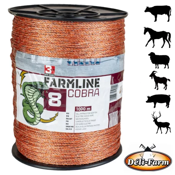 FarmLine Cobra8 441999 villanypásztor vezeték, 1000 m, Ø 4 mm