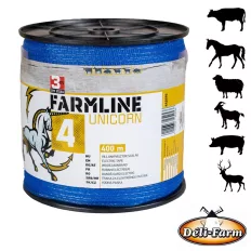   FarmLine Unicorn4 442070 villanypásztor szalag, 400 m, 20 mm