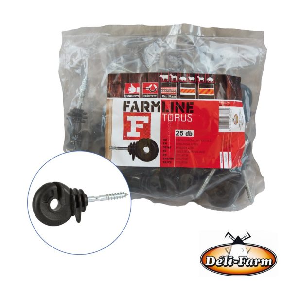 FarmLine Torus F 44314-S facsavaros köszigetelő vezetékhez, 25 db-os (villanypásztor)