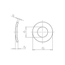 csavart rugós alátét 5,3 (10) mm (M5) (DIN 137A, horganyzott)
