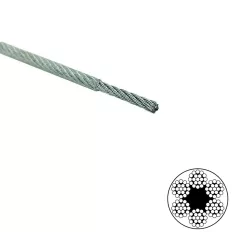   DIN 3060 (6x19+FC) drótkötél PVC bevonattal - átm. 6(8) mm (1770N/mm2, horganyzott)