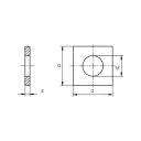 DIN 436 négyzetes lapos alátét 17,5 (50) mm (M16) (100HV, horganyzott)