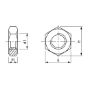 hatlapú alacsony anya M4 - 04 (DIN439, horganyzott)
