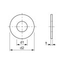 fakötésű alátét 6,6 (22) mm (M6) 100HV (DIN 440 R, horganyzott)