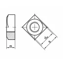 négylapú anya M5 - 5 (DIN557, horganyzott)