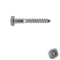 Hatlapfejű állványcsavar 10x40 (DIN 571, horganyzott)