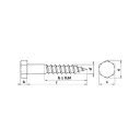 Hatlapfejű állványcsavar 10x45 (DIN 571, horganyzott)