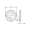 külső fogazású alátét 8,4 (15) mm (M8) (DIN 6798A, horganyzott)