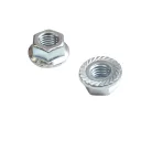 hatlapú peremes anya M16 - 8 (DIN6923, horganyzott, bordázott talp)