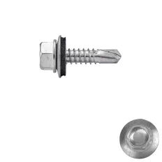   Önfúró lemezcsavar EPDM alátéttel, hatlapfejű peremes 4,8x19 (DIN 7504-K, horganyzott)