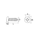 D-fejű lemezcsavar, PH 3,5x50 (DIN 7981-C, horganyzott)