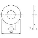 nagyméretű lapos alátét 22 (60) mm (M20) 140HV (DIN 9021, horganyzott)