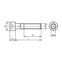 Hengeresfejű belsőkulcsnyílású csavar M20x200 részmenetes - 8.8 (DIN 912, horganyzott)