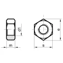 hatlapú csavaranya M33 - 8 (DIN934, horganyzott)