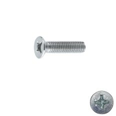   Süllyesztett fejű kereszthornyos csavar M10x12 TM - 4.8 (DIN 965, horganyzott)