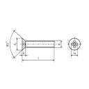 Süllyesztett fejű kereszthornyos csavar M3x12 TM - 4.8 (DIN 965, horganyzott)